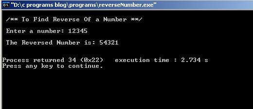 C-Program-Reverse-Number-Output