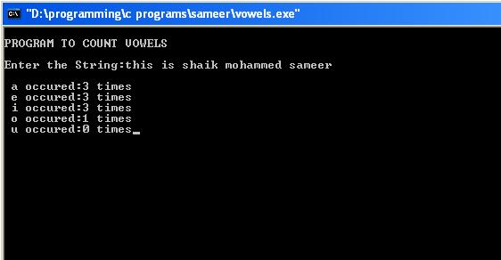 C-Program-vowels-output