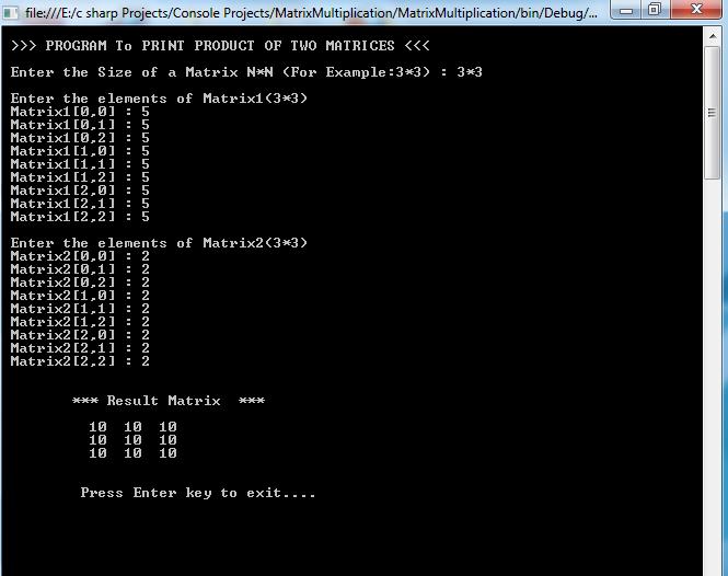 Matrix Product Output