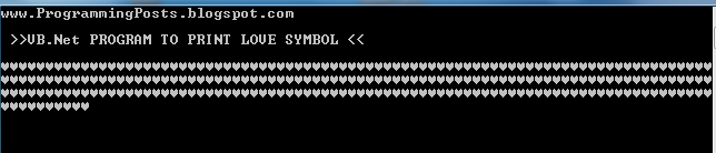 VB.Net Love Symbol