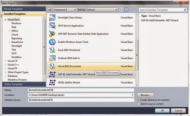 SAP B1 Addon ard create 1