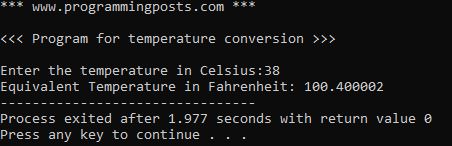 Temperature-conversion-celcius-fahrenheit-output