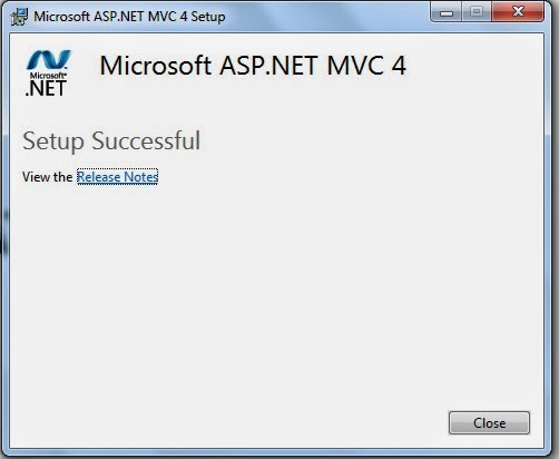 Asp.Net MVC 4 Installation for visual studio 2010