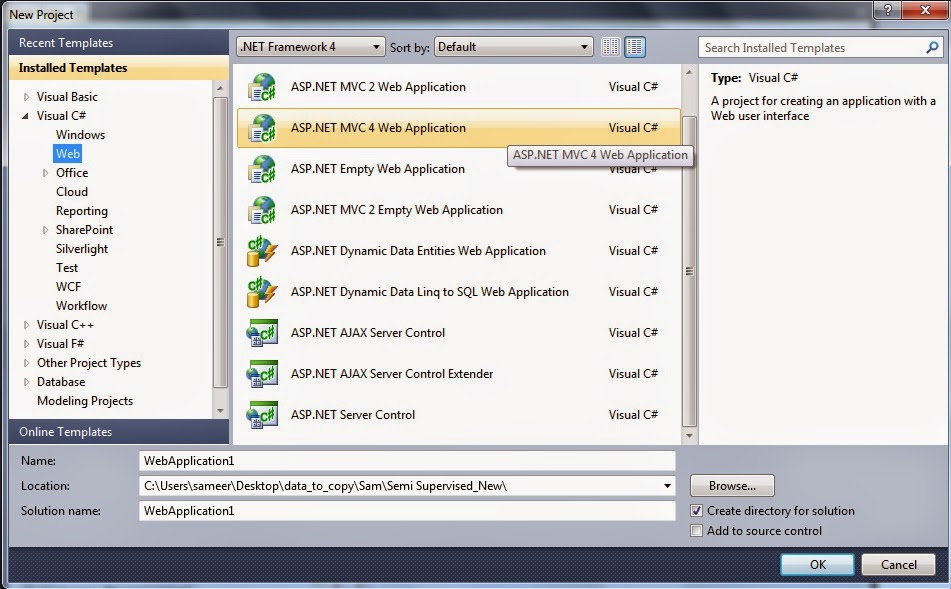 Asp.Net MVC 4 Installation for Visual Studio
