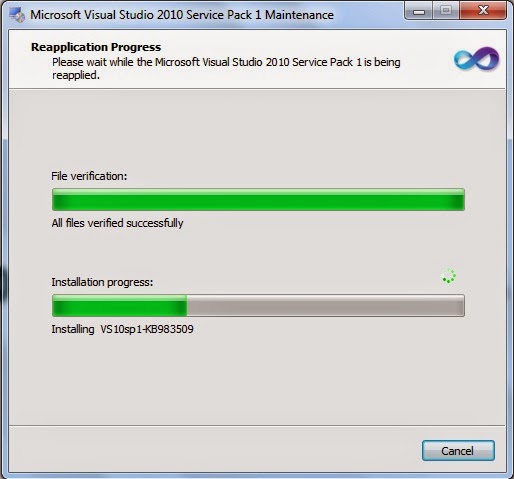 VS2010 Service pack 1 installation